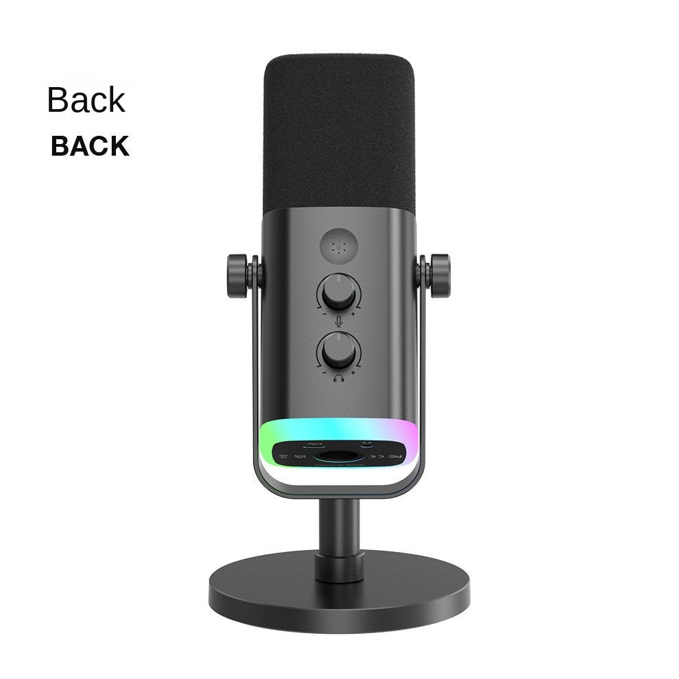Microfono a condensatore per computer, streaming live, registrazione karaoke, microfono a condensatore per telefono cellulare, universale, karaoke, - Stilex