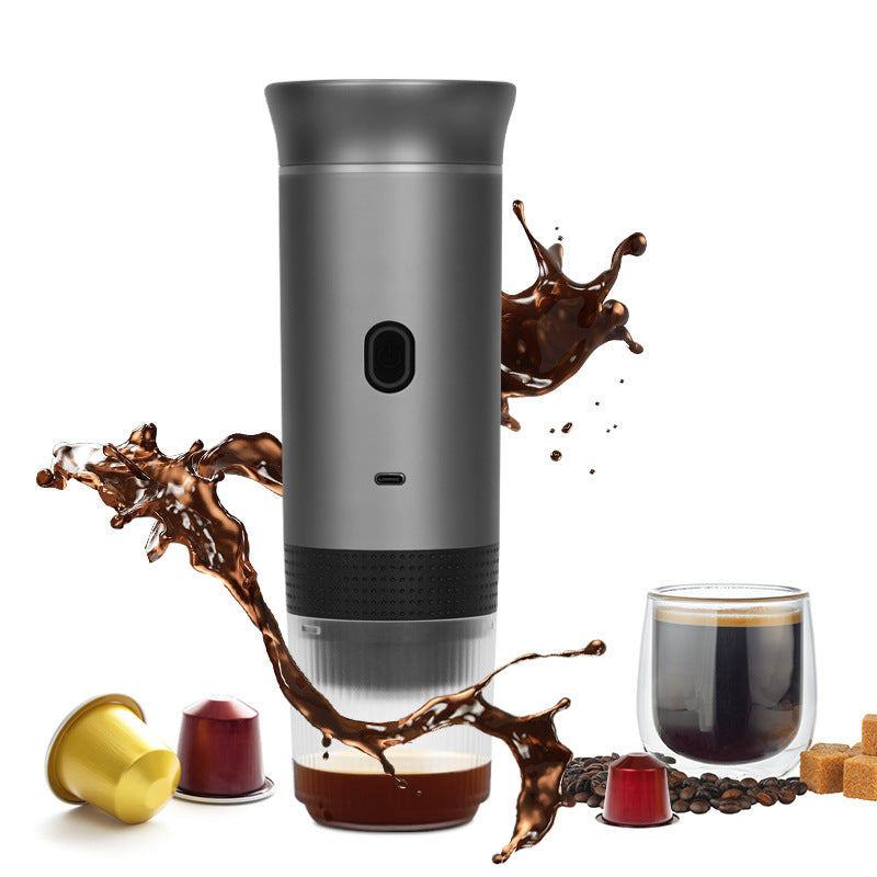Macchina da caffè cordless 3 in 1 aggiornata 2025 - 20 bar portatile per auto/campeggio/casa, capsule/polvere, riscaldamento rapido tramite USB - Stilex