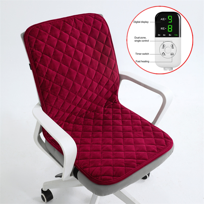 scaldasedia Cuscino riscaldato per sedia , tappetino elettrico , scaldasedia da ufficio, timer intelligente, schienale integrato - Stilex