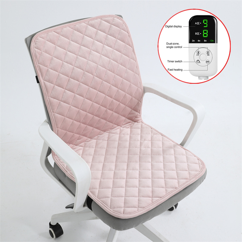 scaldasedia Cuscino riscaldato per sedia , tappetino elettrico , scaldasedia da ufficio, timer intelligente, schienale integrato - Stilex