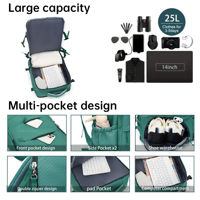 Zaino da viaggio . borsa per laptop approvata per l'aereo, per scuola e lavoro, bagaglio a mano impermeabile per uomini e donne - Stilex