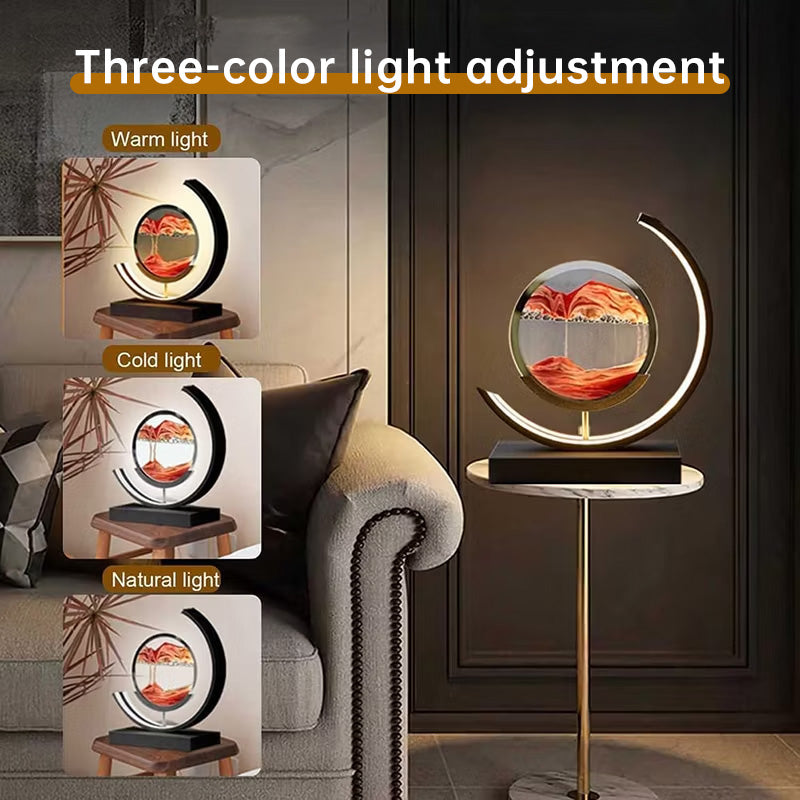 Lampada LED per dipingere con la sabbia che scorre: luce notturna per la casa (opzione regalo) - Stilex