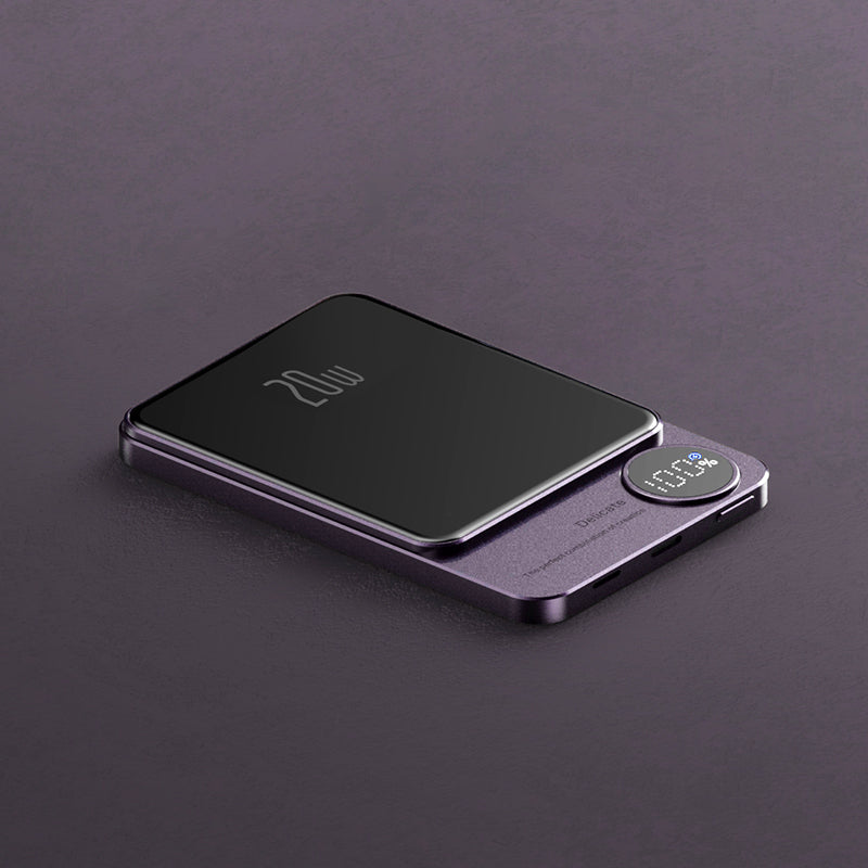power bank portatile in metallo ultra sottile  magnetica wireless ricarica rapida stile  power bank - Stilex