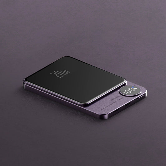 power bank portatile in metallo ultra sottile  magnetica wireless ricarica rapida stile  power bank - Stilex