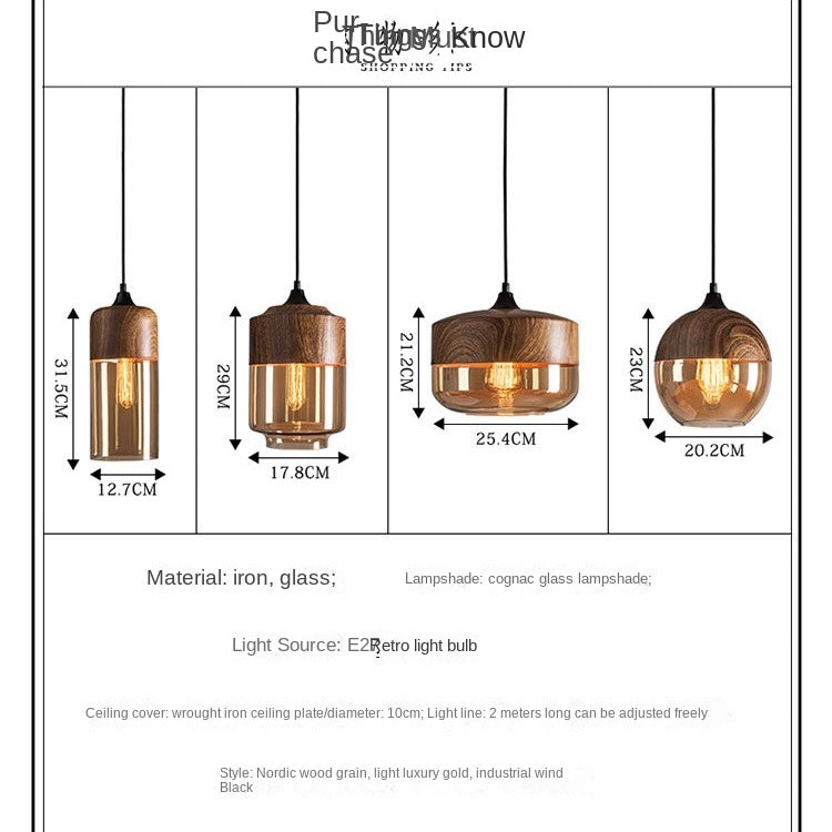 Lampada a sospensione in stile  con testa singola, personalità creativa, ristorante, bar, negozio , reception, lampada a sospesa - Stilex