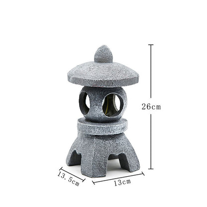 Decorazioni da giardino alimentate a energia solare: lanterne e statue a pagoda - Stilex