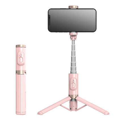 Selfie stick Bluetooth per cellulare con luce di riempimento rotante e treppiede nascosto per streaming live - Stilex