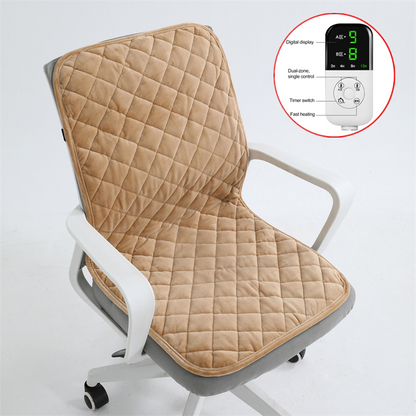 scaldasedia Cuscino riscaldato per sedia , tappetino elettrico , scaldasedia da ufficio, timer intelligente, schienale integrato - Stilex