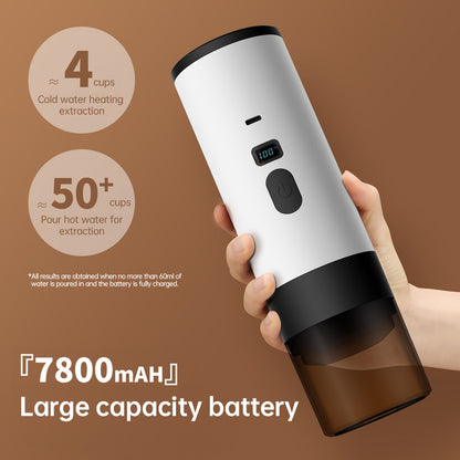 Macchina per caffè espresso portatile wireless 3 in 1, 7800 mAh, auto/casa/campeggio, (caffè macinato/in capsule.) - Stilex