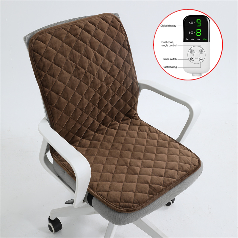 scaldasedia Cuscino riscaldato per sedia , tappetino elettrico , scaldasedia da ufficio, timer intelligente, schienale integrato - Stilex