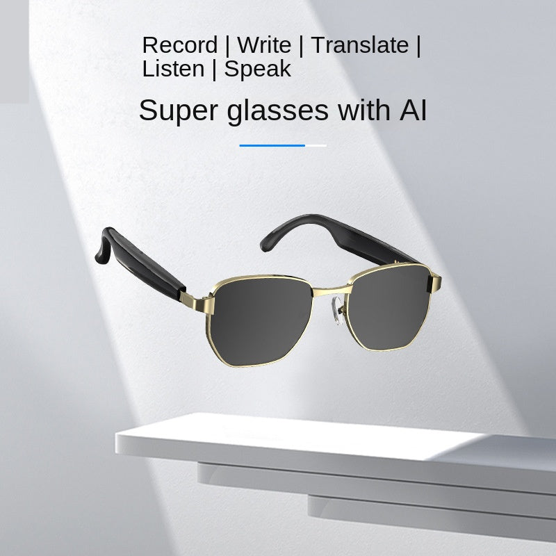 Occhiali da sole intelligenti Bluetooth AI Multifunzionali Traduzione in tempo reale Cuffie Chiamate Ascolto musica - Stilex