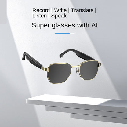 Occhiali da sole intelligenti Bluetooth AI Multifunzionali Traduzione in tempo reale Cuffie Chiamate Ascolto musica - Stilex