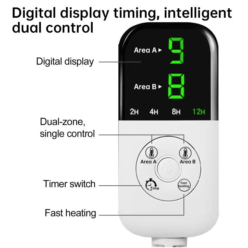 scaldasedia Cuscino riscaldato per sedia , tappetino elettrico , scaldasedia da ufficio, timer intelligente, schienale integrato - Stilex
