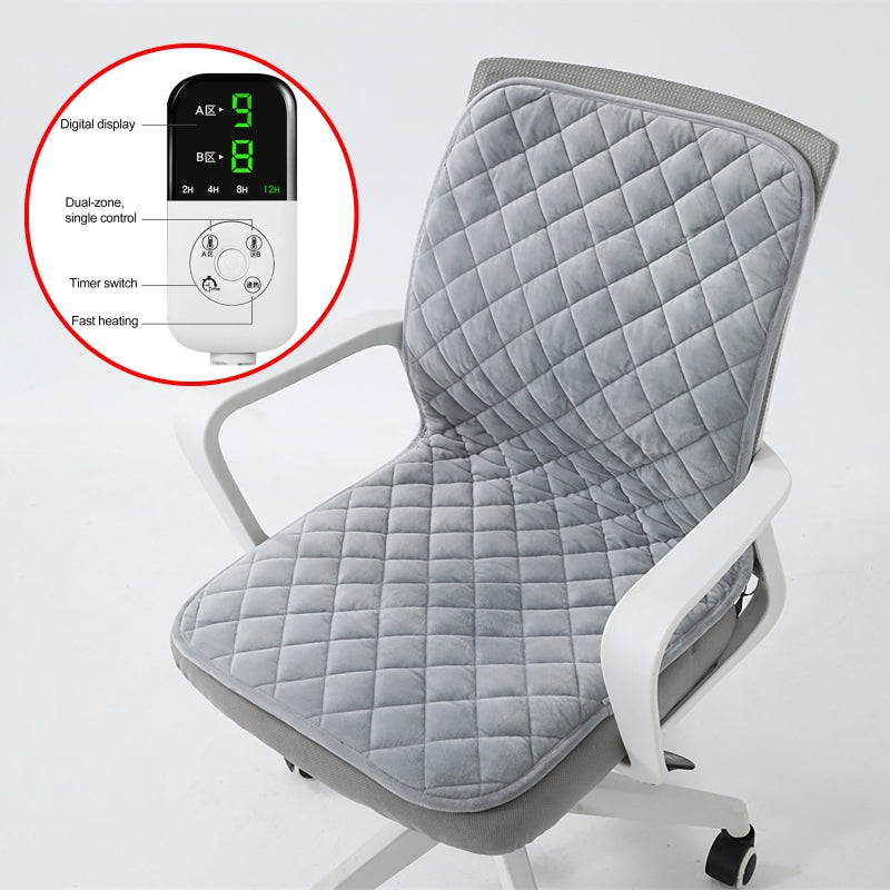 scaldasedia Cuscino riscaldato per sedia , tappetino elettrico , scaldasedia da ufficio, timer intelligente, schienale integrato - Stilex