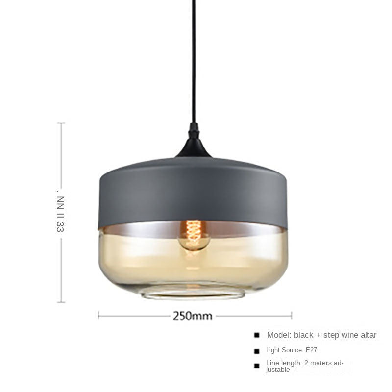 Lampada a sospensione in stile  con testa singola, personalità creativa, ristorante, bar, negozio , reception, lampada a sospesa - Stilex