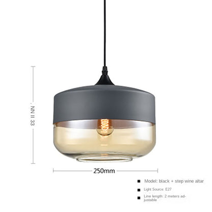 Lampada a sospensione in stile  con testa singola, personalità creativa, ristorante, bar, negozio , reception, lampada a sospesa - Stilex