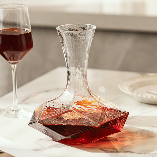 Decanter per vino Cube Diamond, bottiglia di vino traspirante e rapida per la casa, aeratore per vino rosso in vetro di alta qualità di lusso - Stilex