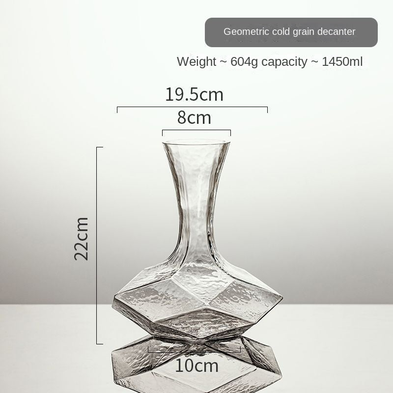 Decanter per vino Cube Diamond, bottiglia di vino traspirante e rapida per la casa, aeratore per vino rosso in vetro di alta qualità di lusso - Stilex