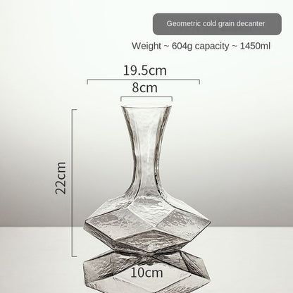 Decanter per vino Cube Diamond, bottiglia di vino traspirante e rapida per la casa, aeratore per vino rosso in vetro di alta qualità di lusso - Stilex