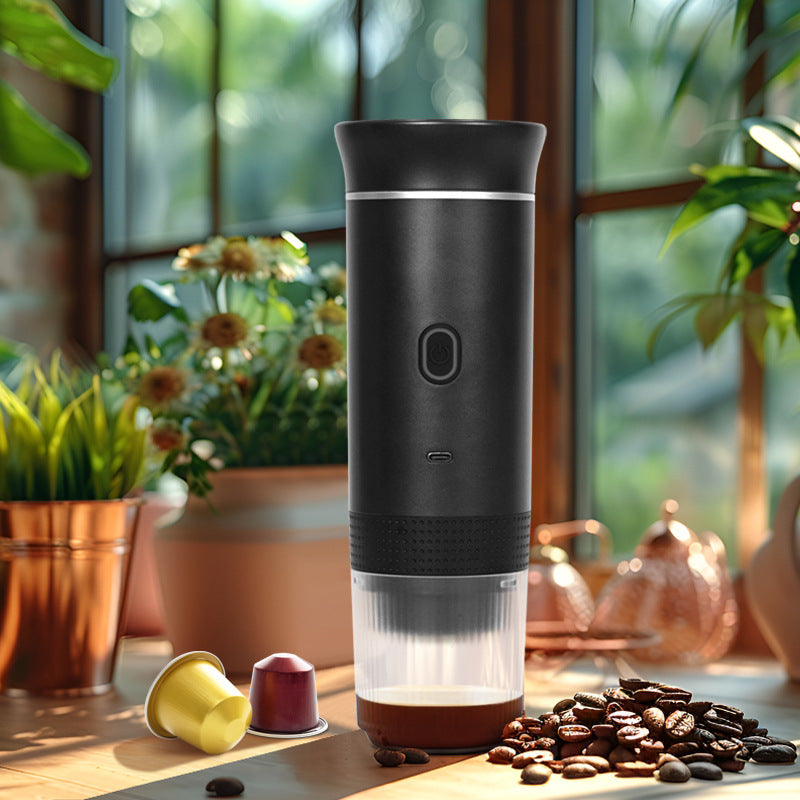 Macchina da caffè cordless 3 in 1 aggiornata 2025 - 20 bar portatile per auto/campeggio/casa, capsule/polvere, riscaldamento rapido tramite USB - Stilex