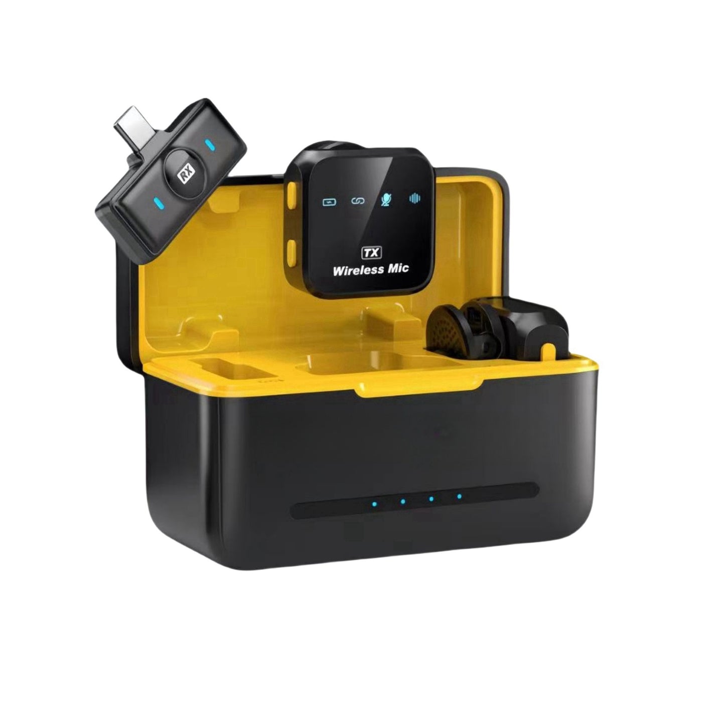 microfoni lavalier wireless con ricevitore intelligente per la riduzione del rumore, clip per microfono wireless - Stilex