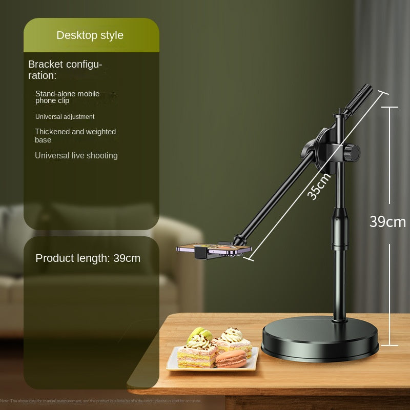 Supporto per riprese aeree per telefono cellulare per fotografia di cibo, disegno e streaming live - Supporto da tavolo per telefono - Stilex