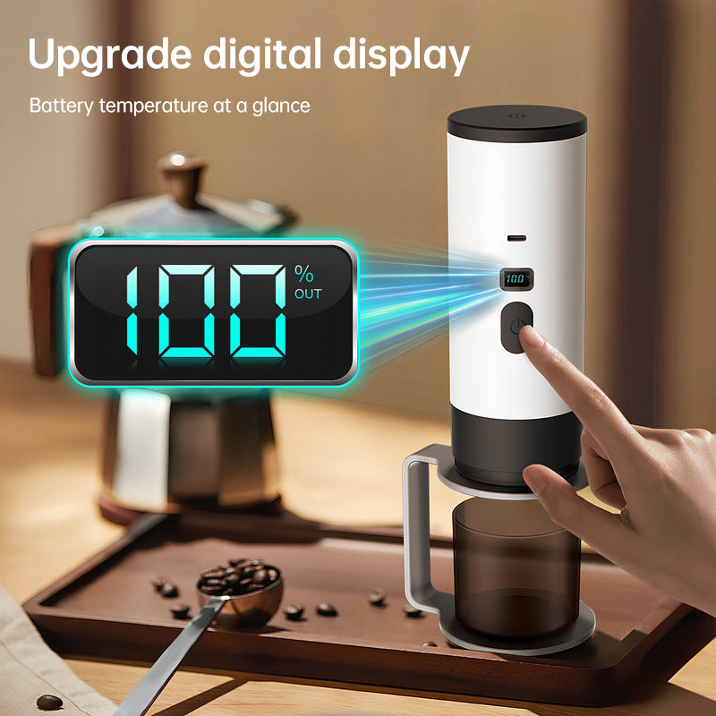 Macchina per caffè espresso portatile wireless 3 in 1, 7800 mAh, auto/casa/campeggio, (caffè macinato/in capsule.) - Stilex