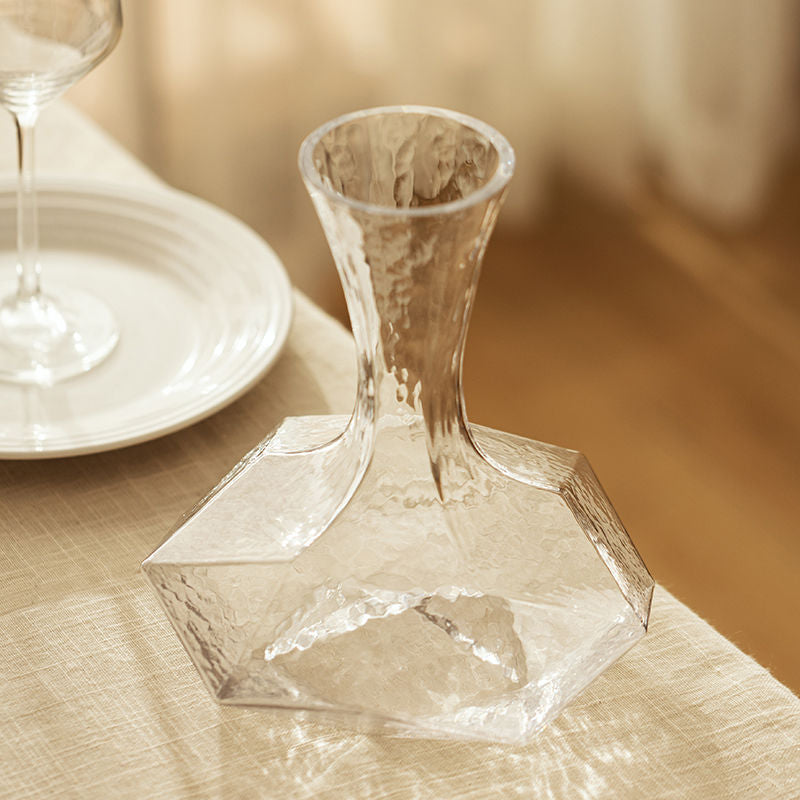Decanter per vino Cube Diamond, bottiglia di vino traspirante e rapida per la casa, aeratore per vino rosso in vetro di alta qualità di lusso - Stilex