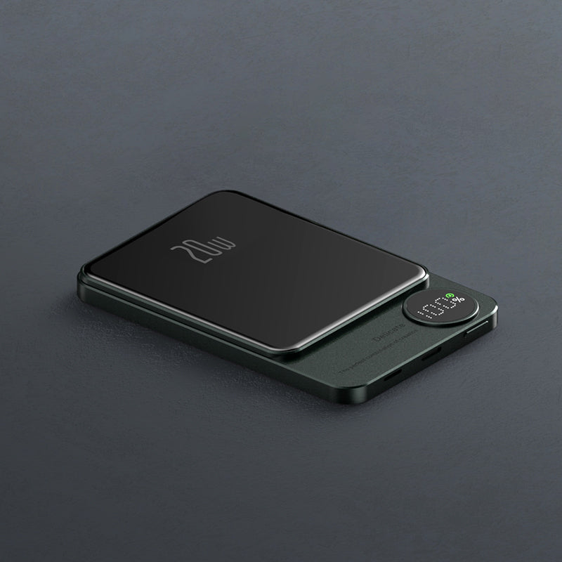 power bank portatile in metallo ultra sottile  magnetica wireless ricarica rapida stile  power bank - Stilex