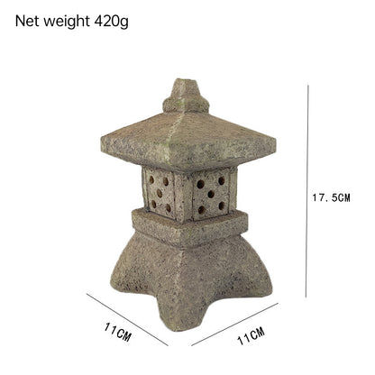 Decorazioni da giardino alimentate a energia solare: lanterne e statue a pagoda - Stilex