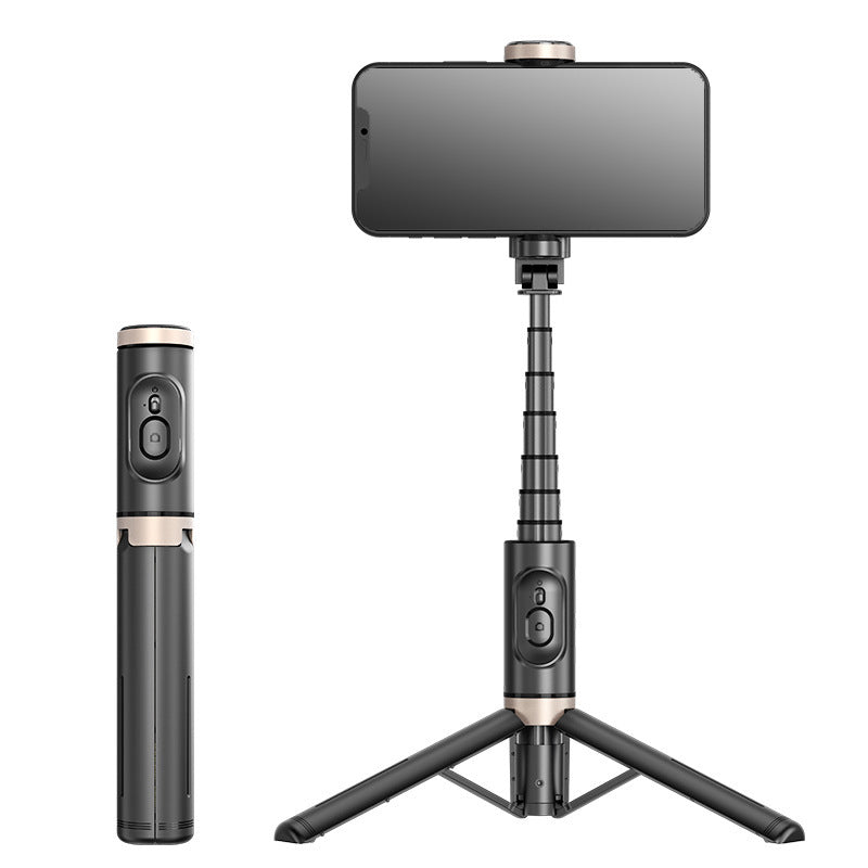 Selfie stick Bluetooth per cellulare con luce di riempimento rotante e treppiede nascosto per streaming live - Stilex