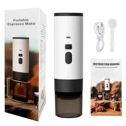 Macchina per caffè espresso portatile wireless 3 in 1, 7800 mAh, auto/casa/campeggio, (caffè macinato/in capsule.) - Stilex