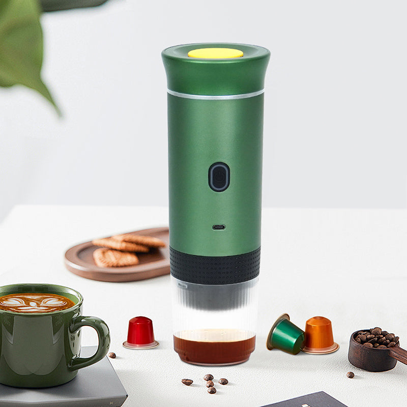 Macchina da caffè cordless 3 in 1 aggiornata 2025 - 20 bar portatile per auto/campeggio/casa, capsule/polvere, riscaldamento rapido tramite USB - Stilex
