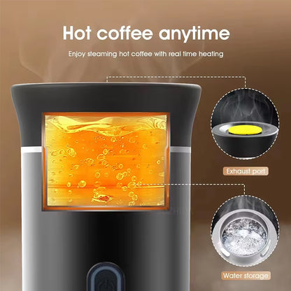 Macchina da caffè cordless 3 in 1 aggiornata 2025 - 20 bar portatile per auto/campeggio/casa, capsule/polvere, riscaldamento rapido tramite USB - Stilex