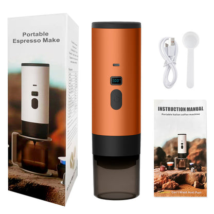 Macchina per caffè espresso portatile wireless 3 in 1, 7800 mAh, auto/casa/campeggio, (caffè macinato/in capsule.) - Stilex